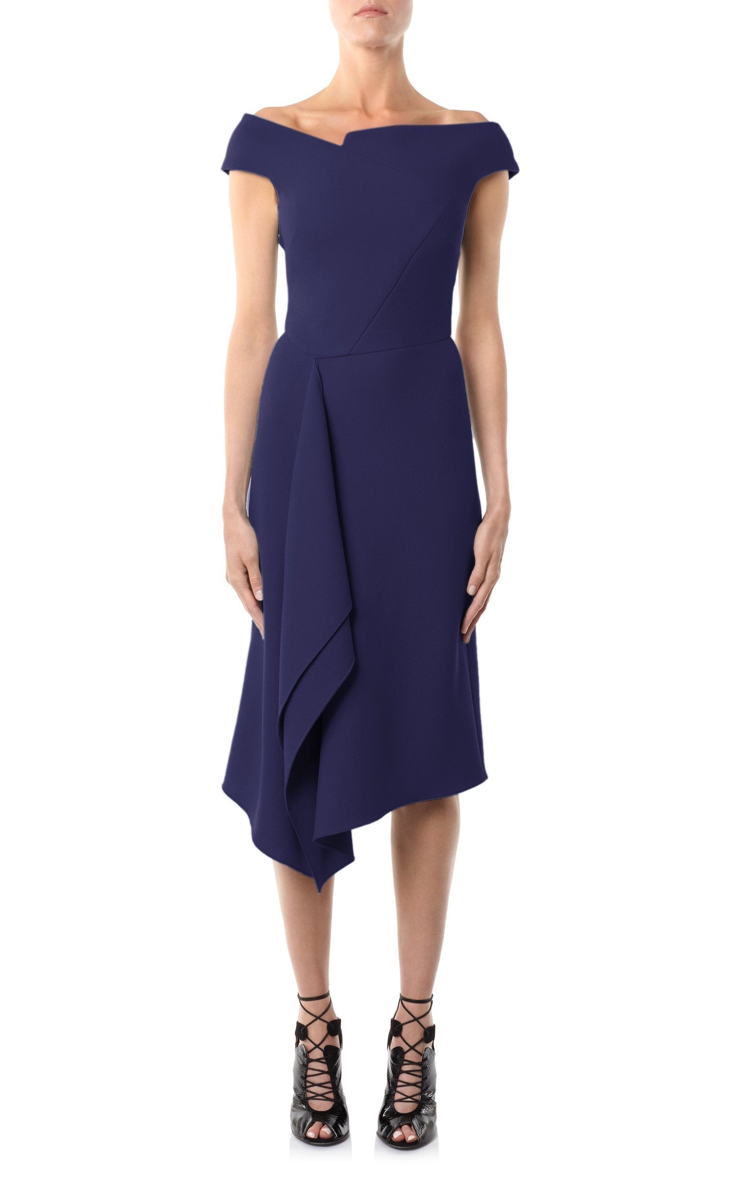 meghan markle blue one shoulder dress Meghan Markle's Most Popular Maternity Outfit Is a One-Shoulder Gown