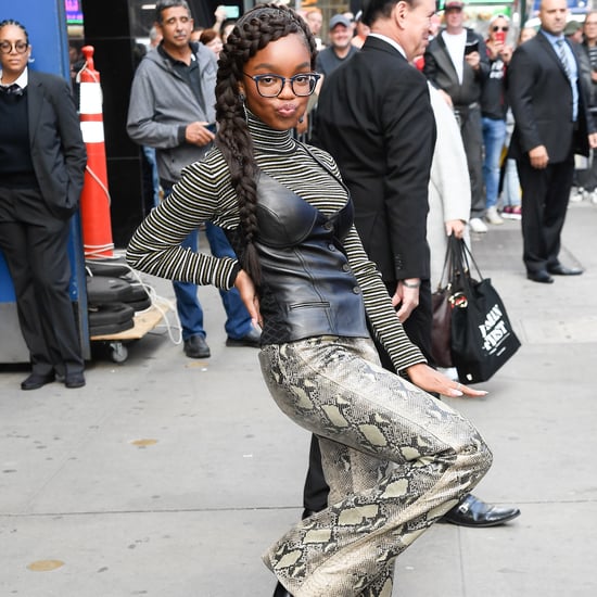 Marsai Martin Wearing Tommy x Zendaya Faux Snakeskin Pants