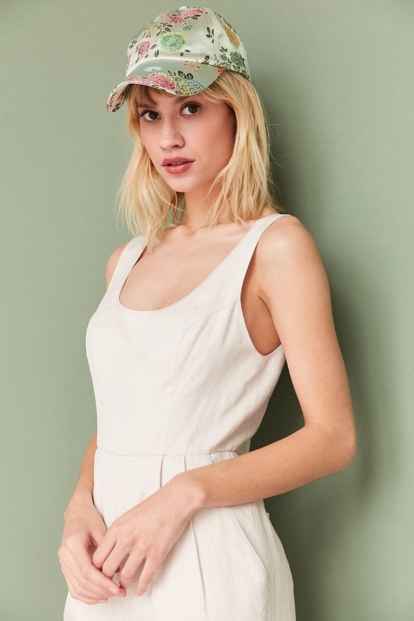 Urban Outfitters Floral Satin Baseball Hat