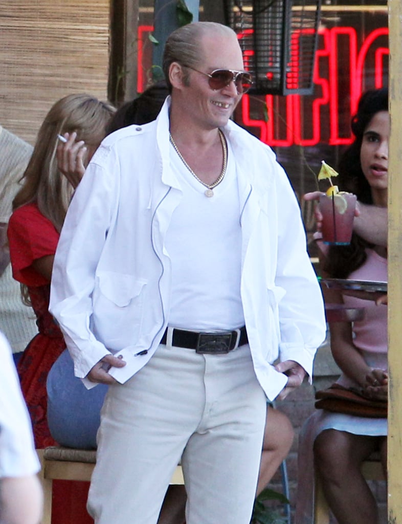Johnny Depp Balding as Whitey Bulger on Black Mass Set