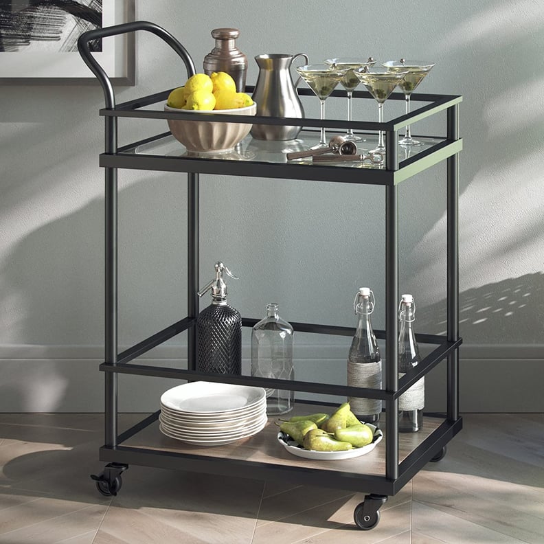 A Bar Cart: Nathan James Carter Rolling Bar Cart