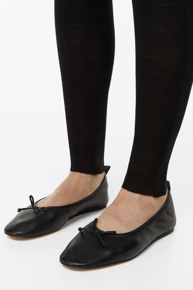 Big on Balletcore: H&M Leather Ballet Flats