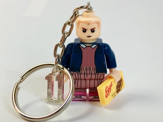 Stranger Things inspired minifigure keyring keychain gift