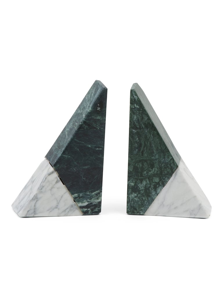 Set of Two Marble Bookends