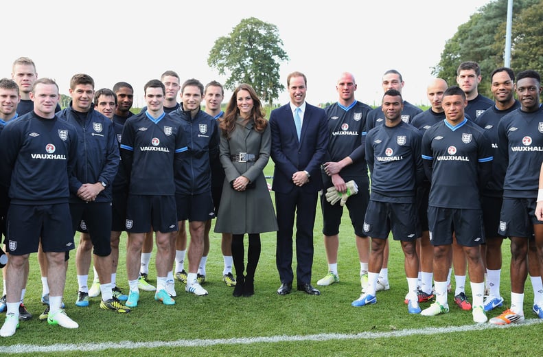 William and Kate With the England Men's Football Team