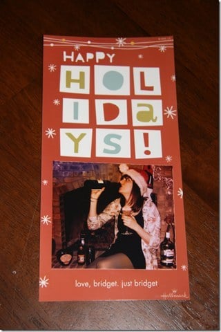 The single girl who sends out the most amazing Christmas cards ever