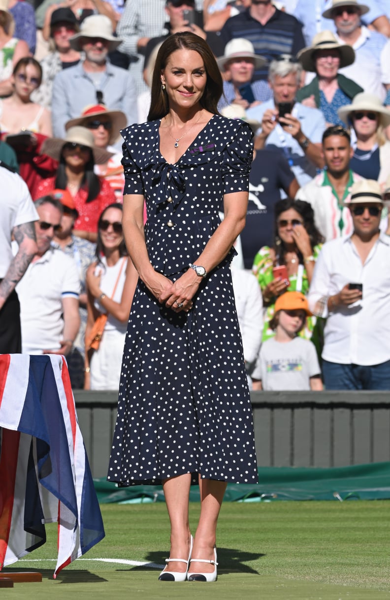 Kate Middleton wows at Wimbledon in polka dots & a Mulberry bag