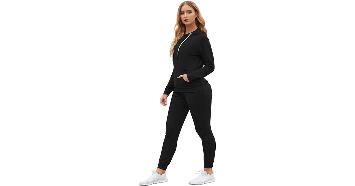 Fixmatti Women Pullover Hoodie Pockets Sweatpants Sport Jogger Sweatsuit 