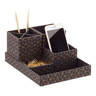 Bigso Hexagold Stockholm Desktop Organiser