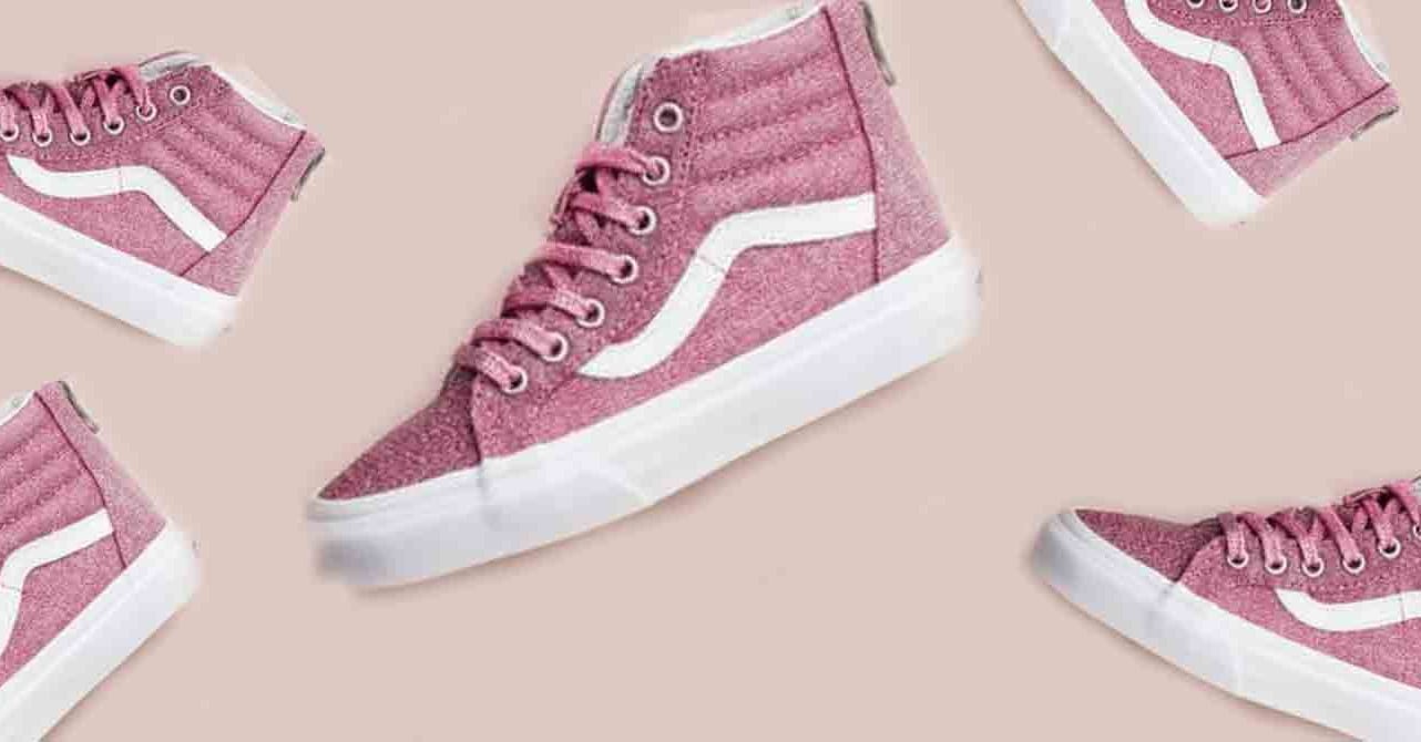 Pink Glitter Vans Sneakers For Kids POPSUGAR Family