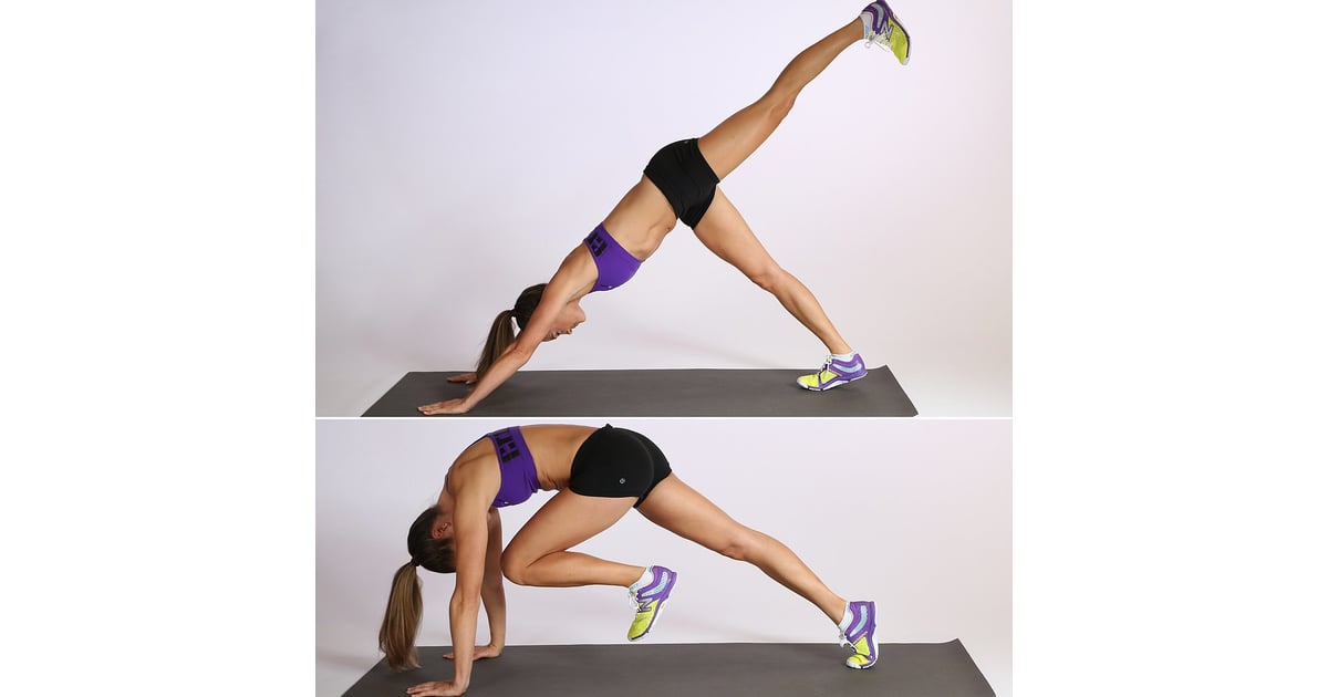 Down Dog To Knee Easy Night Workout Popsugar Fitness