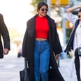 Priyanka Chopra Styled Her Fire-Hydrant-Red Crop Top With Mom Jeans, and Voila!