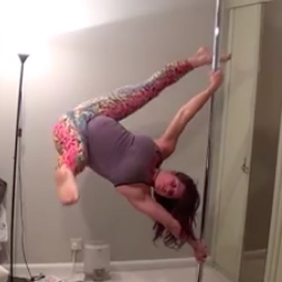 Pregnant Woman Pole Dancing While in Labor