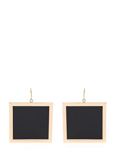 Balmain Perspex Square Earrings ($446)