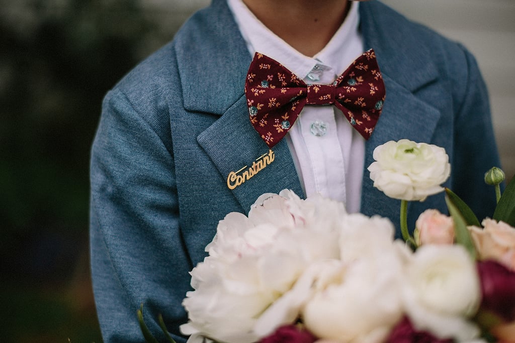 Little Girl Is Ring Bearer in Mom's Wedding