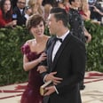 We Really Need to Know What Jokes Colin Jost Was Telling Scarlett Johansson at the Met Gala