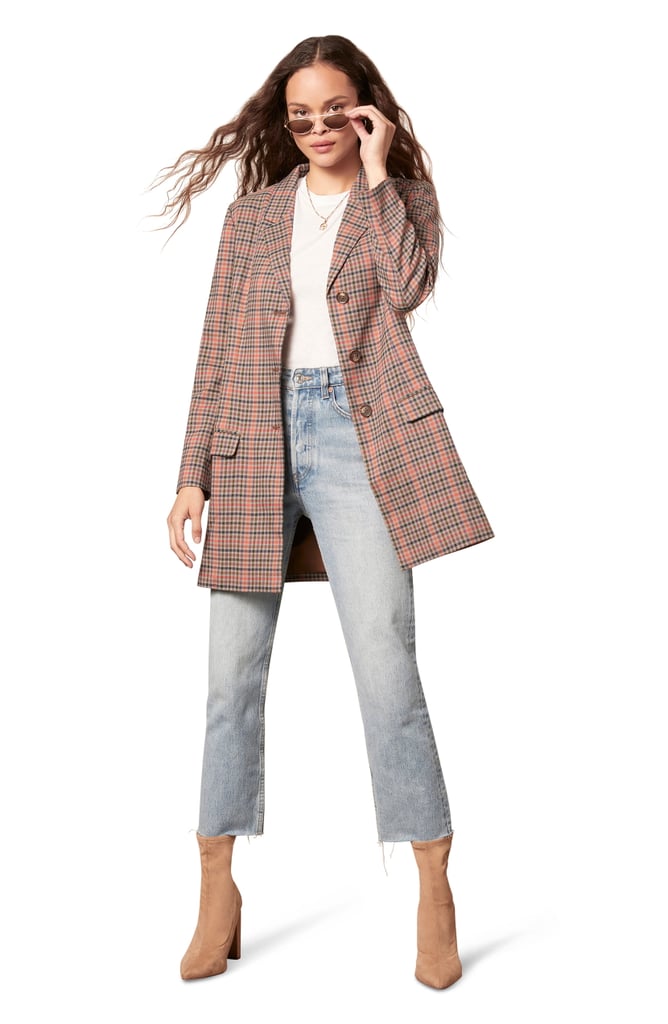 BB Dakota Plaid Boyfriend Blazer