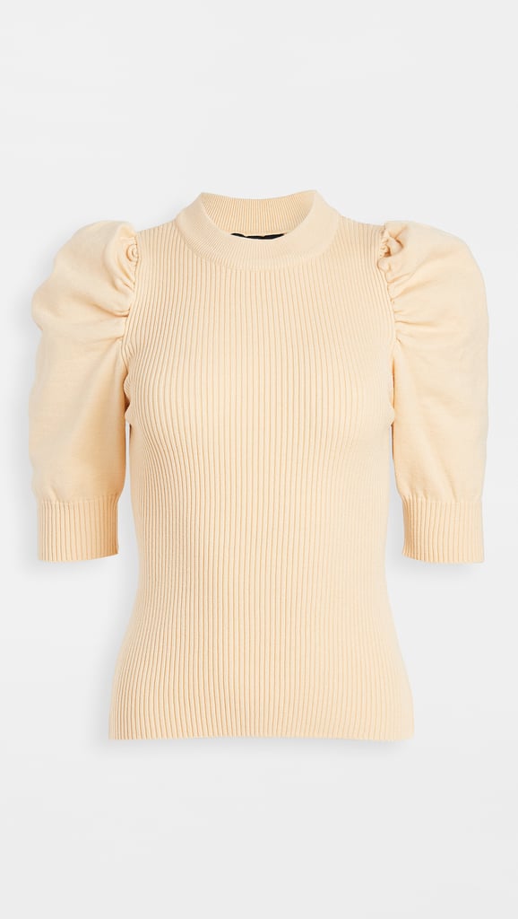 SAND PUFF SLEEVE SWEATER TOP main image 1