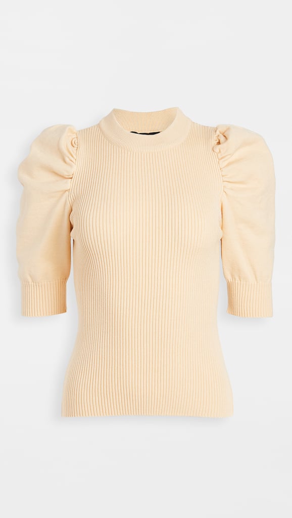 En Saison Puff Sleeve Sweater Top