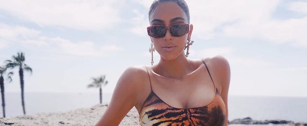Kim Kardashian Wore a Vintage Roberto Cavalli Tiger Dress