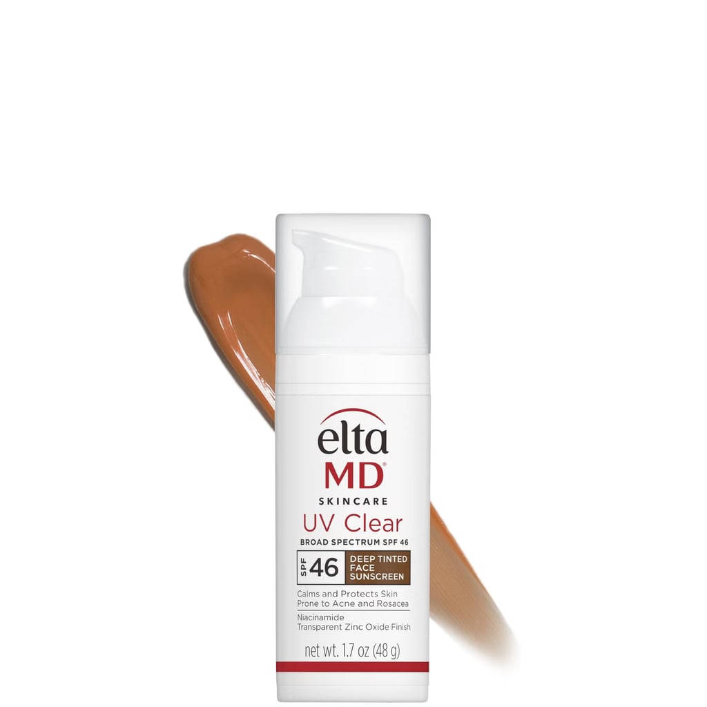 EltaMD UV Clear Broad-Spectrum SPF 46 - Tinted ($38, originally $46)
This tinted sunscreen from EltaMD comes in two flexible shades that will eliminate white cast, especially for those with darker skin tones. It's a lightweight, oil-free sunscreen that has both mineral and chemical-based UV blockers to deliver broad spectrum protection in an elegant formula. It also contains niacinamide and antioxidants to help keep the skin balanced and bright.