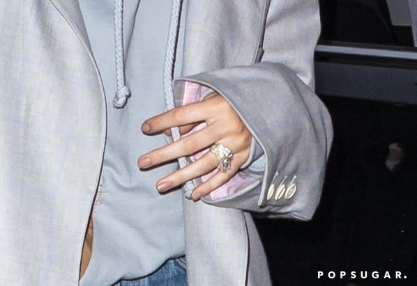 She Caught Everyone's Attention With This Massive Diamond Sparkler on Her Ring Finger