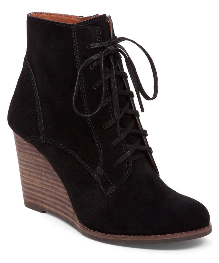 Lucky Brand Suede Wedge Bootie | Pippa Middleton Wedge Booties ...