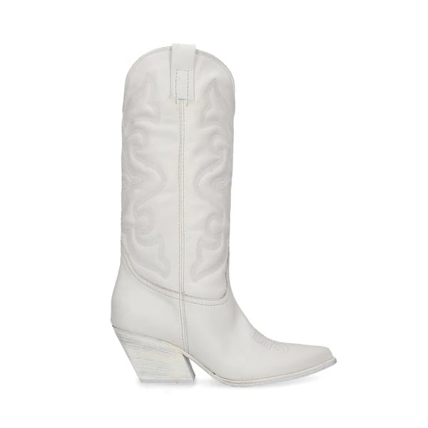 White Cowboy Boots: Steve Madden West Boots