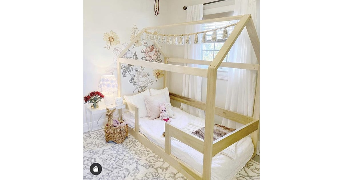 Twin House Bed With Railings Montessori Floor Beds For Toddlers