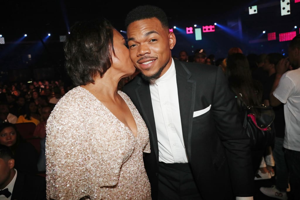Chance the Rapper and His Mom at the 2017 BET Awards