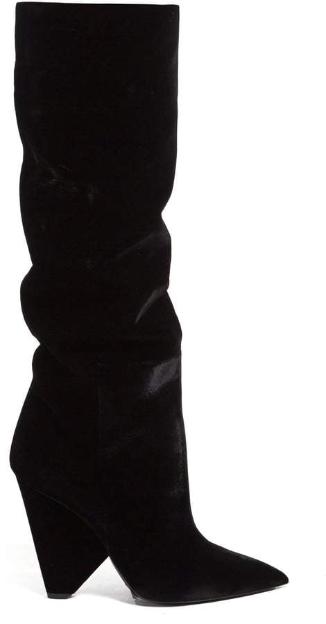 Saint Laurent Niki Slouch Velvet Boots