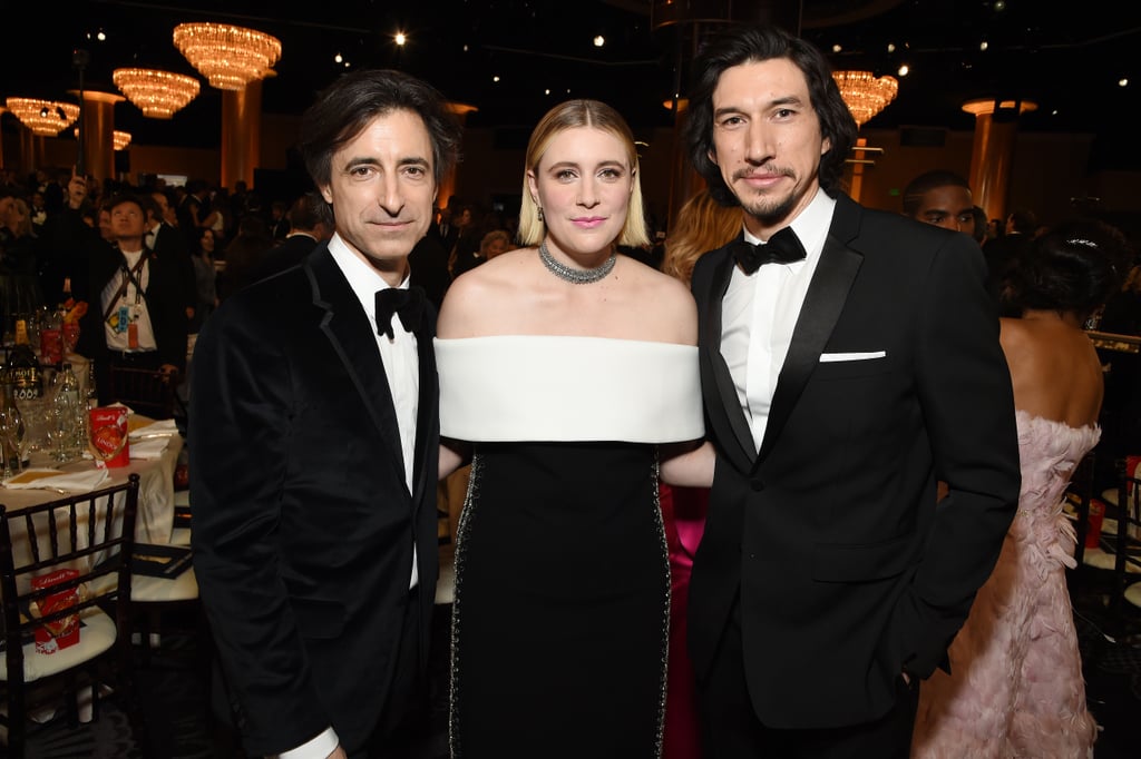 Noah Baumbach, Greta Gerwig, and Adam Driver at the 2020 Golden Globes