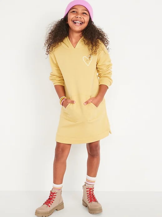 Old Navy Long-Sleeve Printed Hooded Dress for Girls