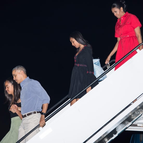 Michelle Obama Red Shirtdress in Hawaii December 2016