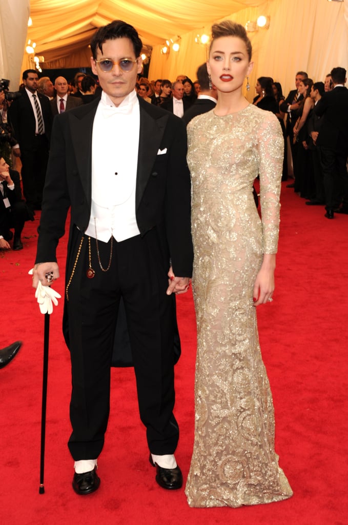 Johnny Depp and Amber Heard at the Met Gala 2014