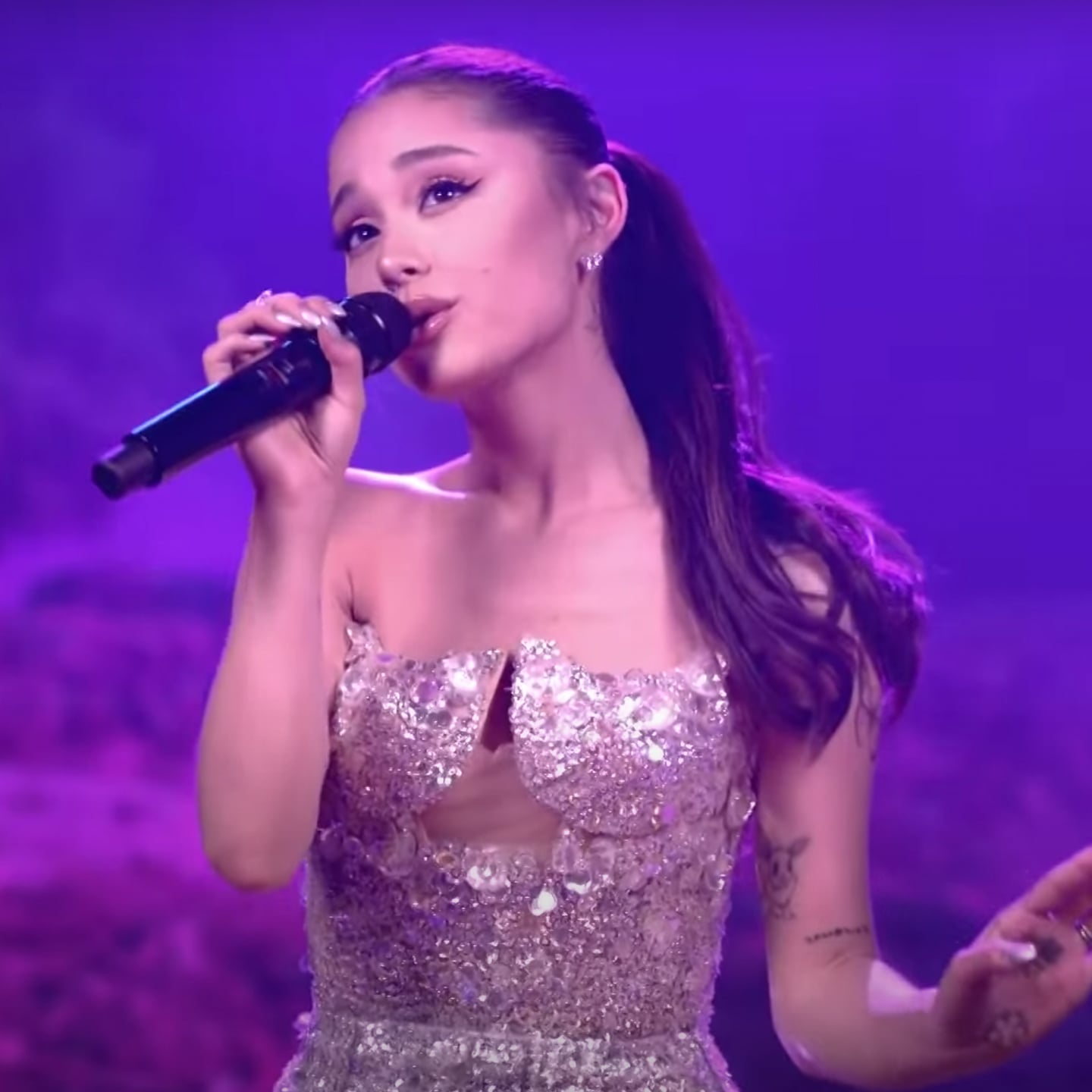 Ariana Grande s Ulyana Sergeenko Outfit in The Voice Promo