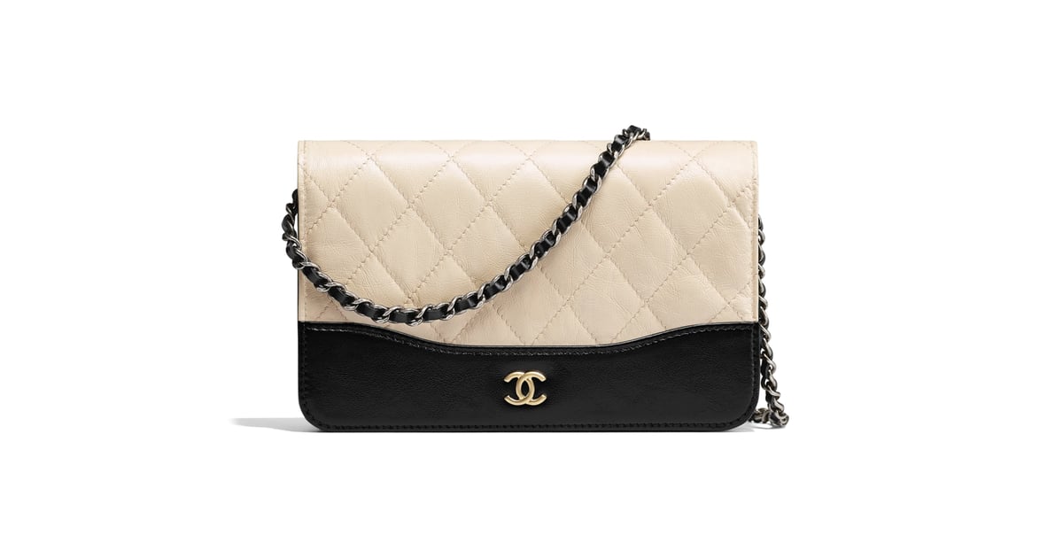 chanel wallet on chain white