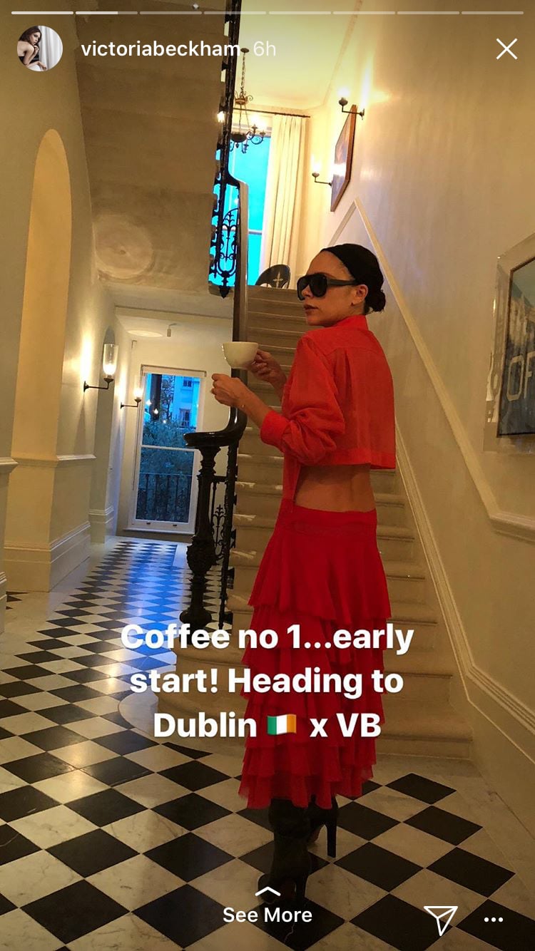 Victoria Beckham Got Dressed in Red For a Special Event