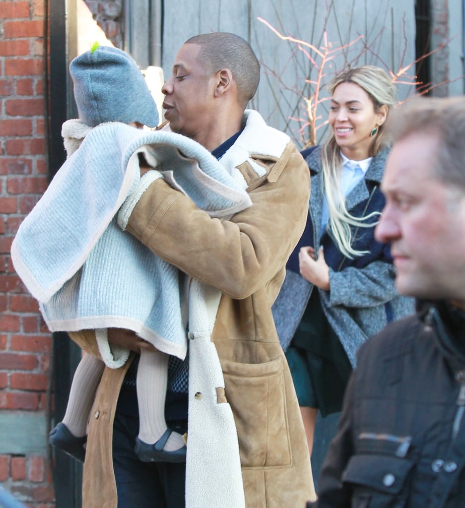 Blue Ivy Carter With Jay Z and Beyonce in Brooklyn