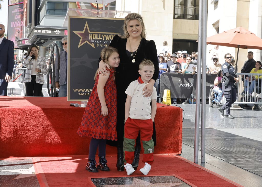 Kelly Clarkson, Her Kids at Hollywood Walk of Fame Ceremony