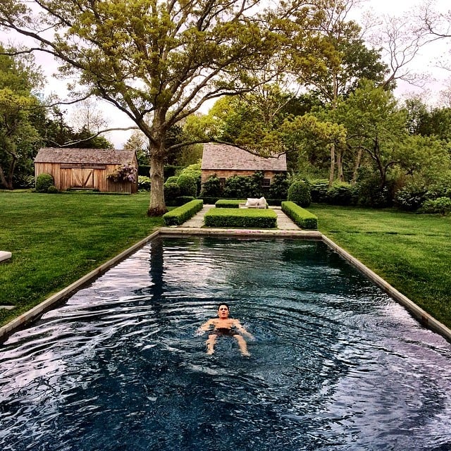 Colton Haynes had a float in the pool.
Source: Instagram user coltonlhaynes