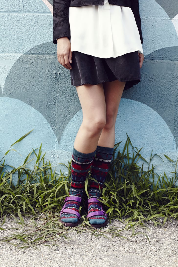 socks and sandals outfit