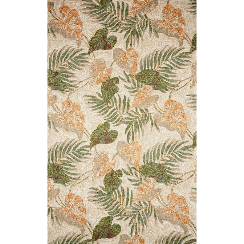 Natural Tropical Leaf Rug