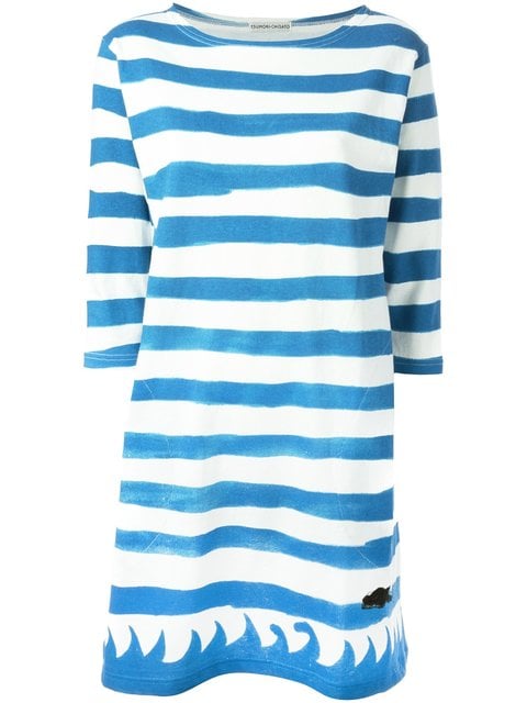 Tsumori Chisato Stripes and Wave Print Dress