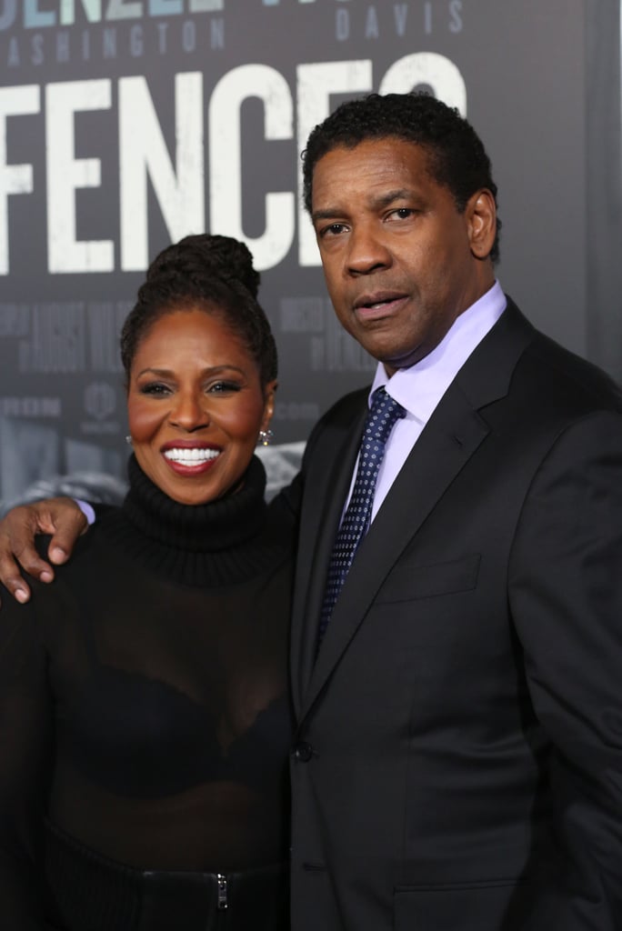 Denzel Washington and Wife at Fences Premiere in NYC