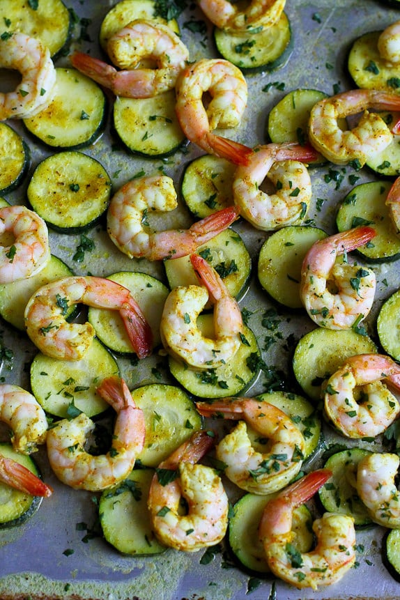 Roasted Shrimp and Zucchini