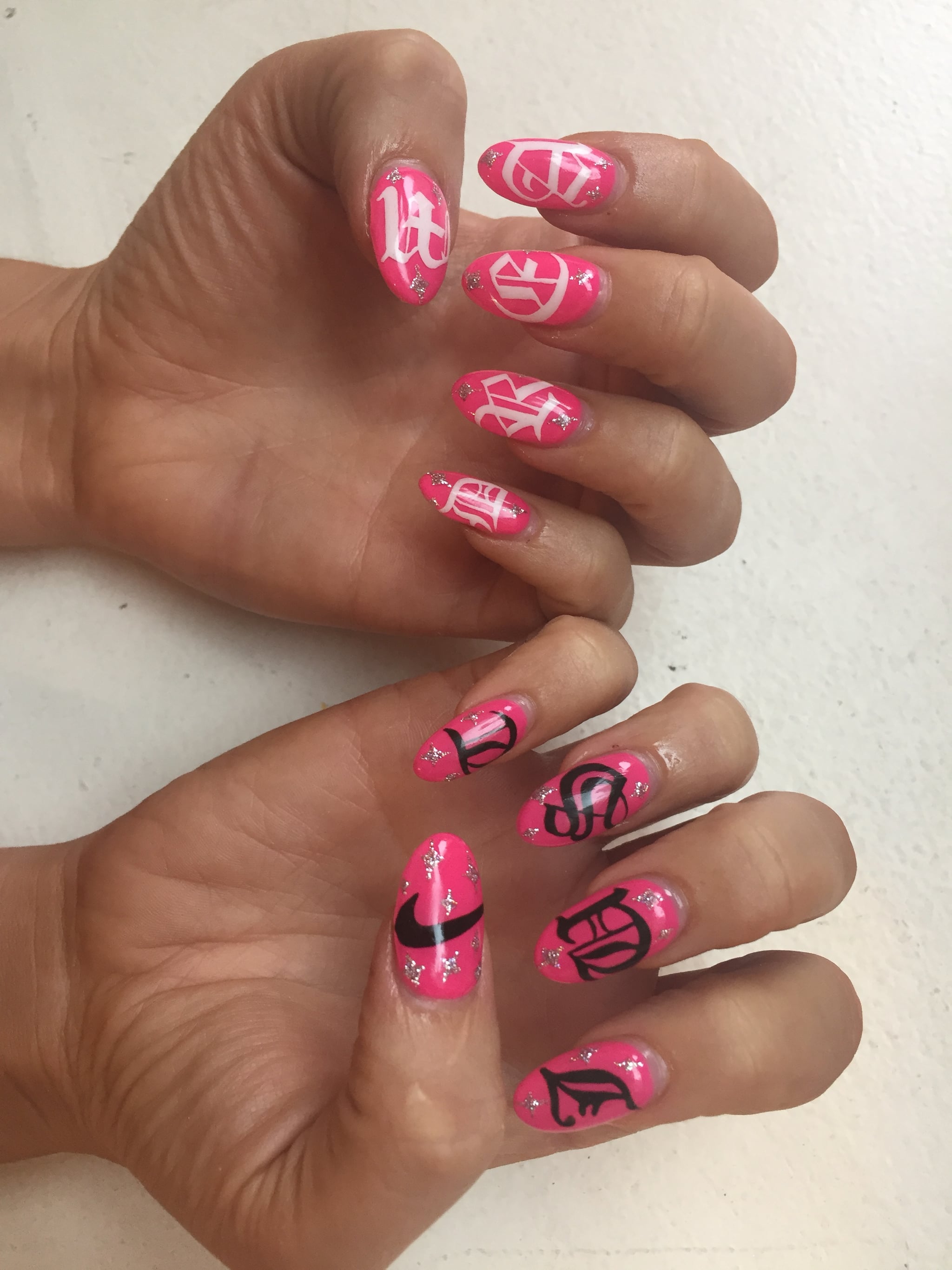 Alexa Luria's Nike Nail Art | Meet Alexa Luria — Ariana Grande's BFF and Your New Go-To For Damn Nail Art | POPSUGAR Beauty Photo 8