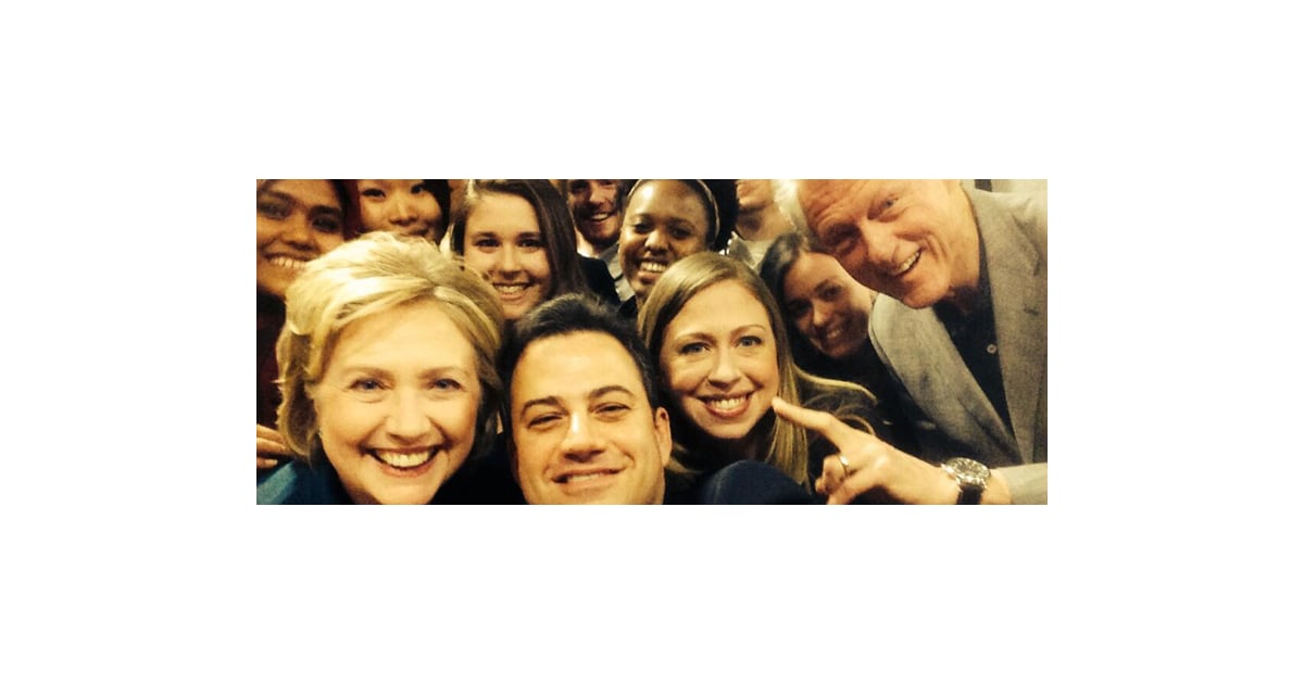 Jimmy Kimmel Takes a Selfie With Hillary and Bill Clinton | POPSUGAR ...