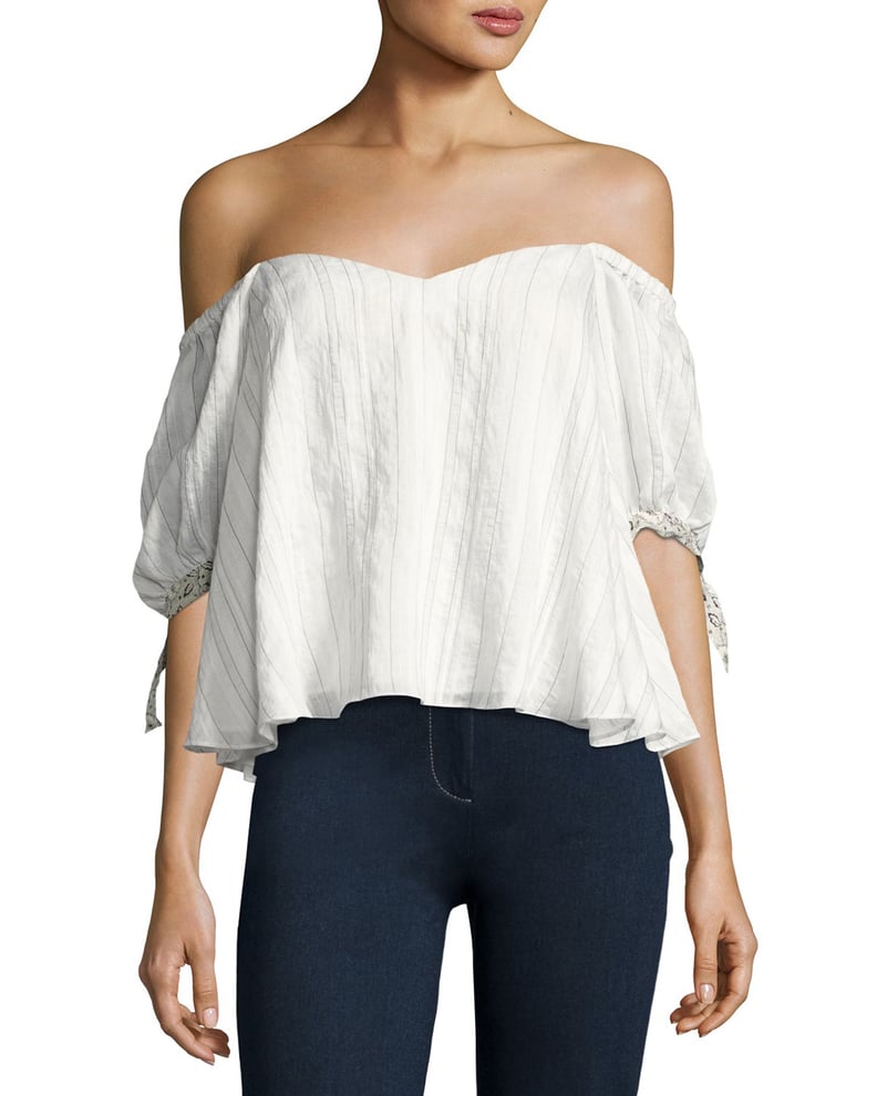 Rebecca Taylor Off-the-Shoulder Blouse