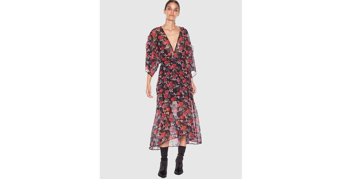talulah jet rose midi dress
